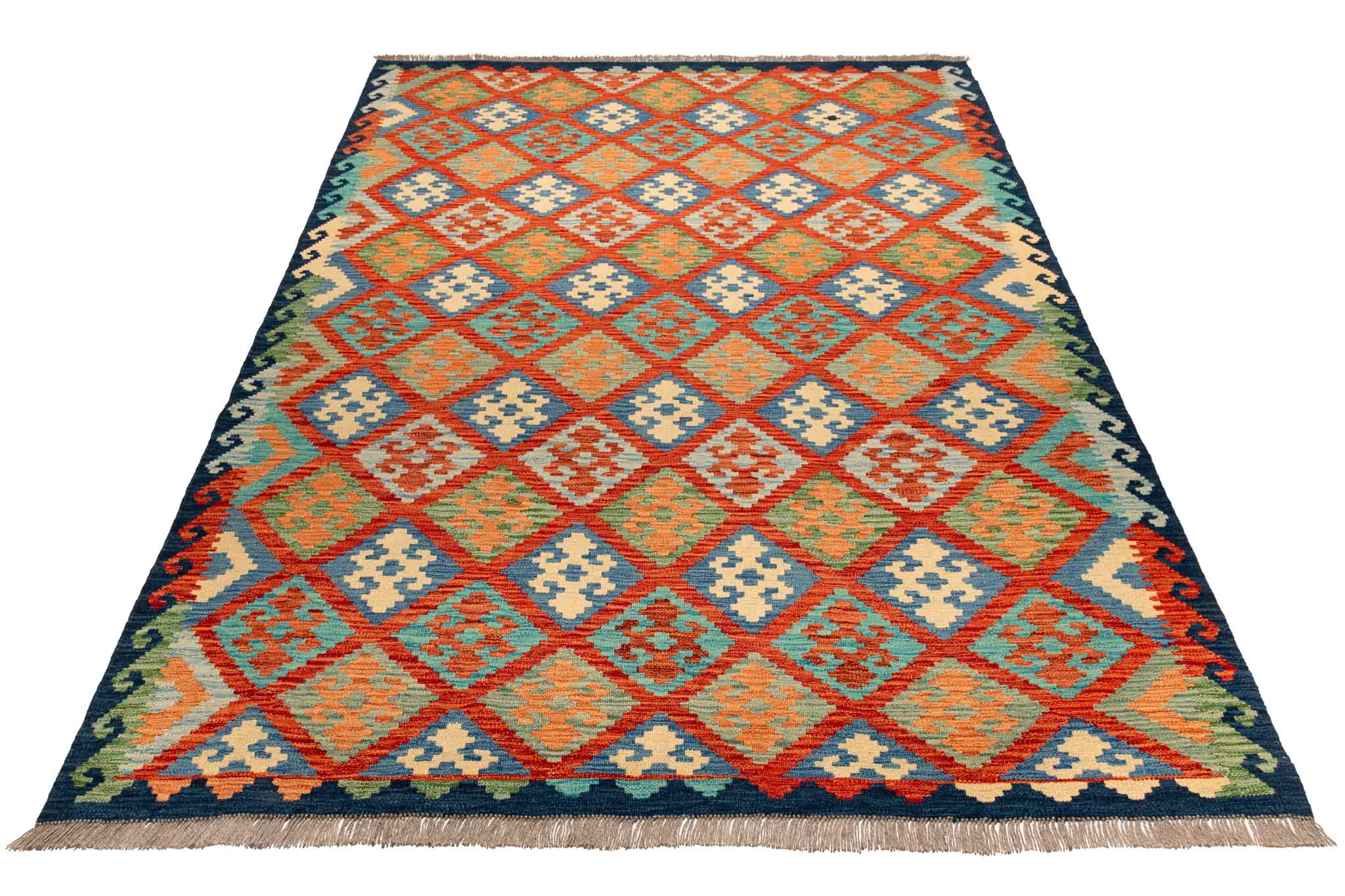 Afghanischer Kelim – 248 × 176 cm – handgewebt aus Schurwolle