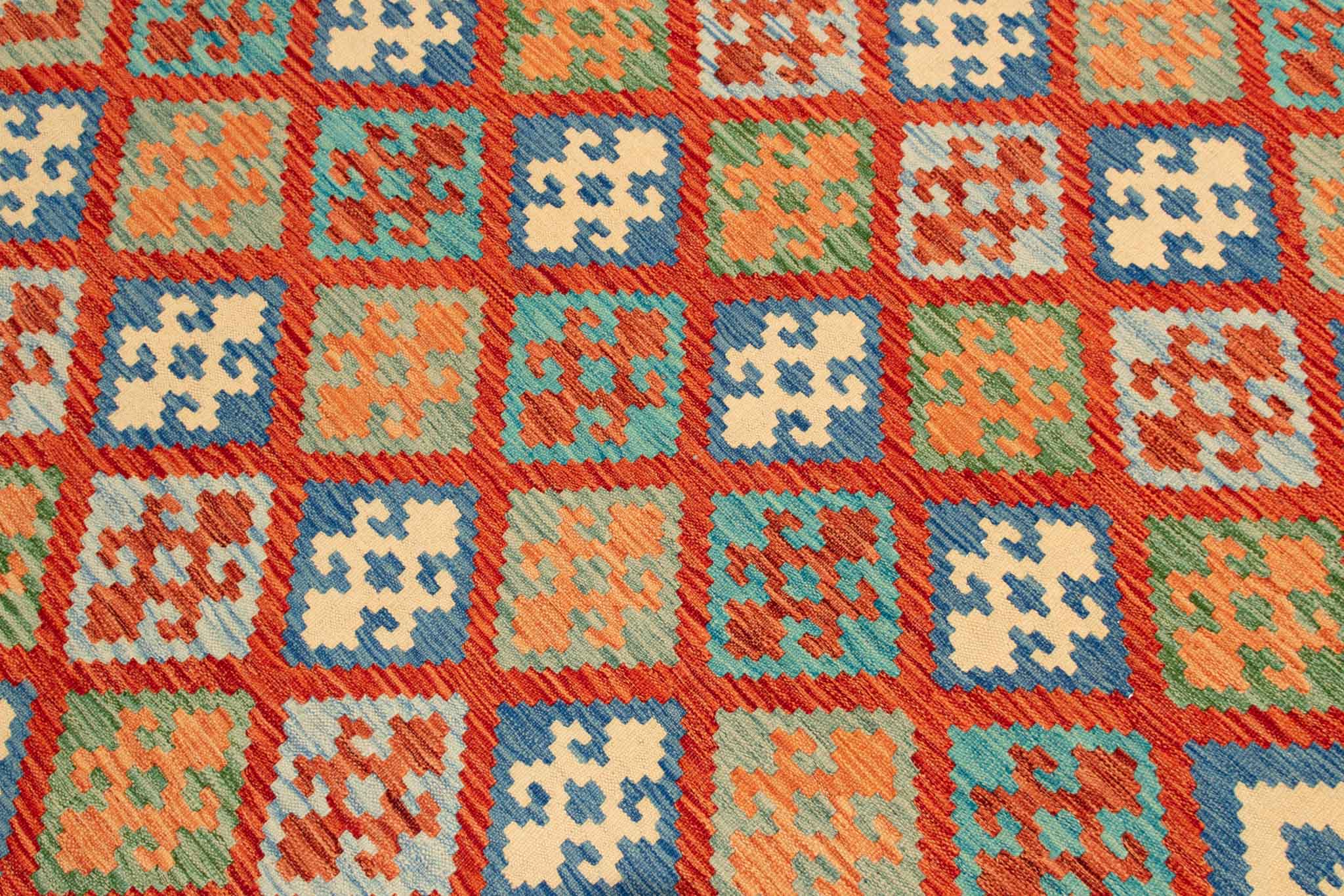 Afghanischer Kelim – 248 × 176 cm – handgewebt aus Schurwolle
