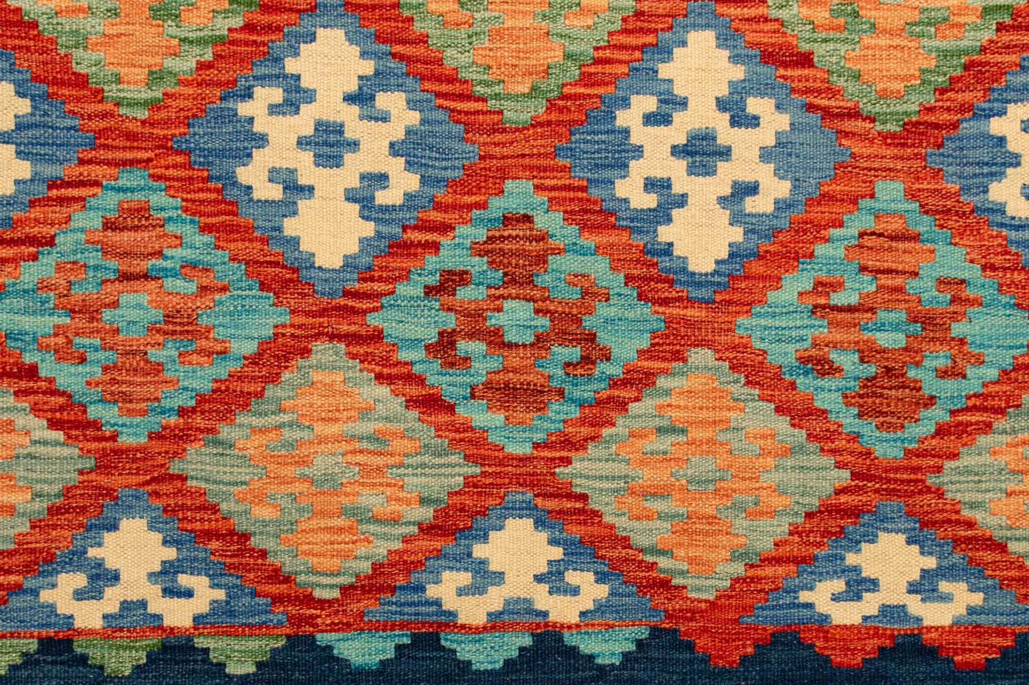 Afghanischer Kelim – 248 × 176 cm – handgewebt aus Schurwolle
