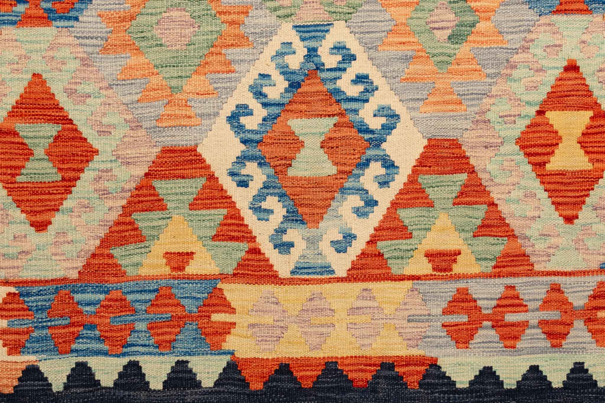 Afghanischer Kelim – 245 × 176 cm – handgewebt aus Schurwolle