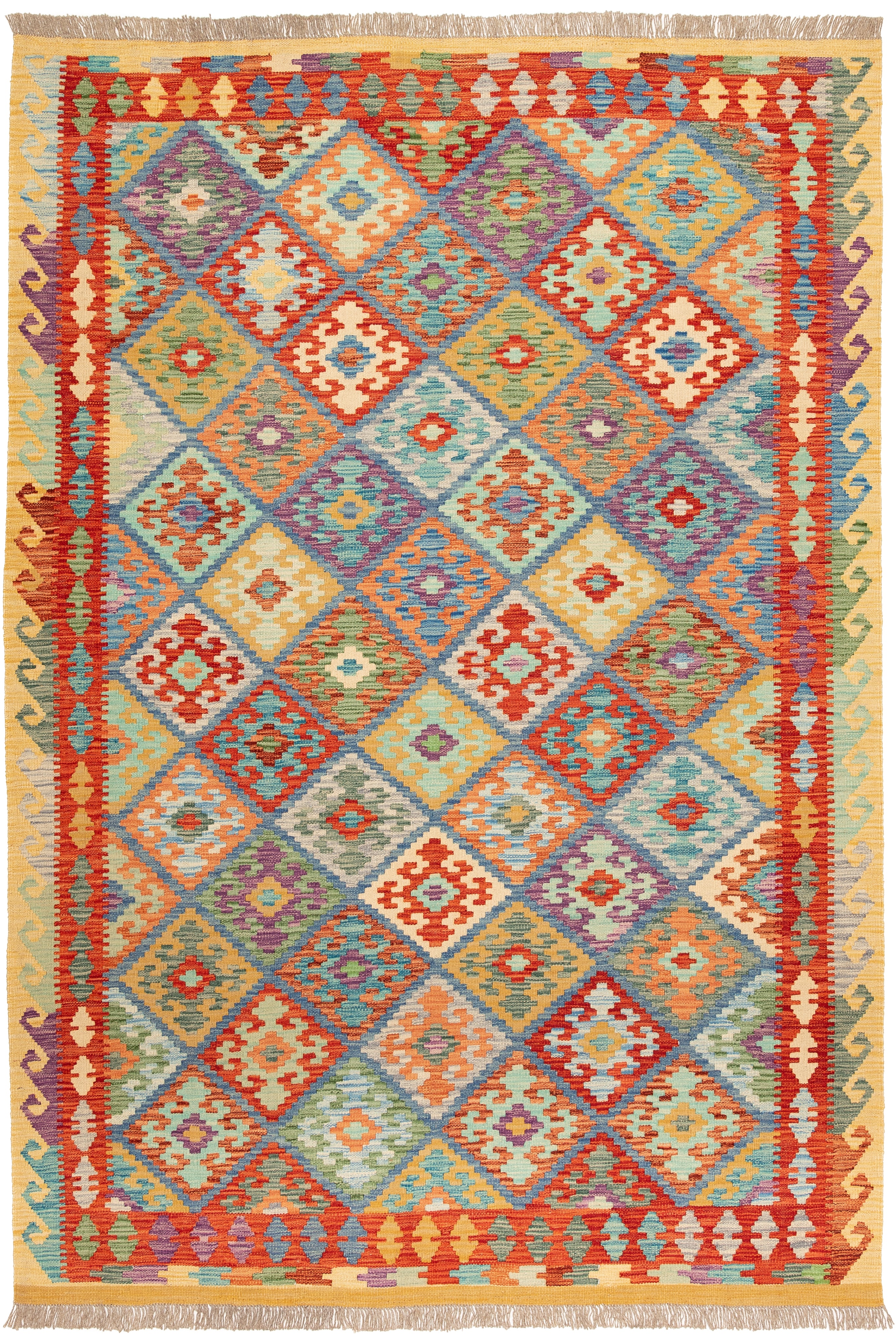 Afghanischer Kelim – 246 × 169 cm – handgewebt aus Schurwolle