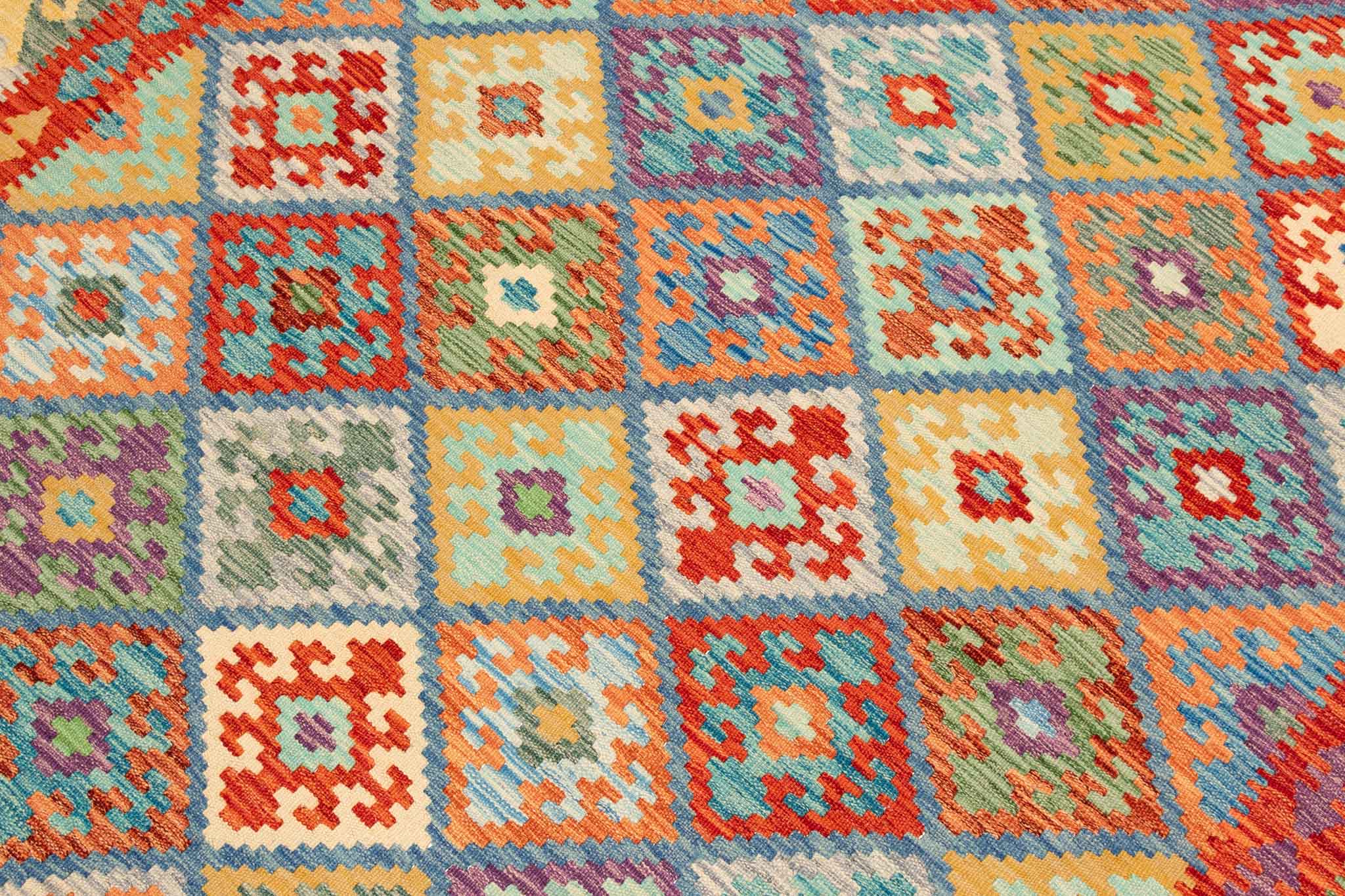 Afghanischer Kelim – 246 × 169 cm – handgewebt aus Schurwolle