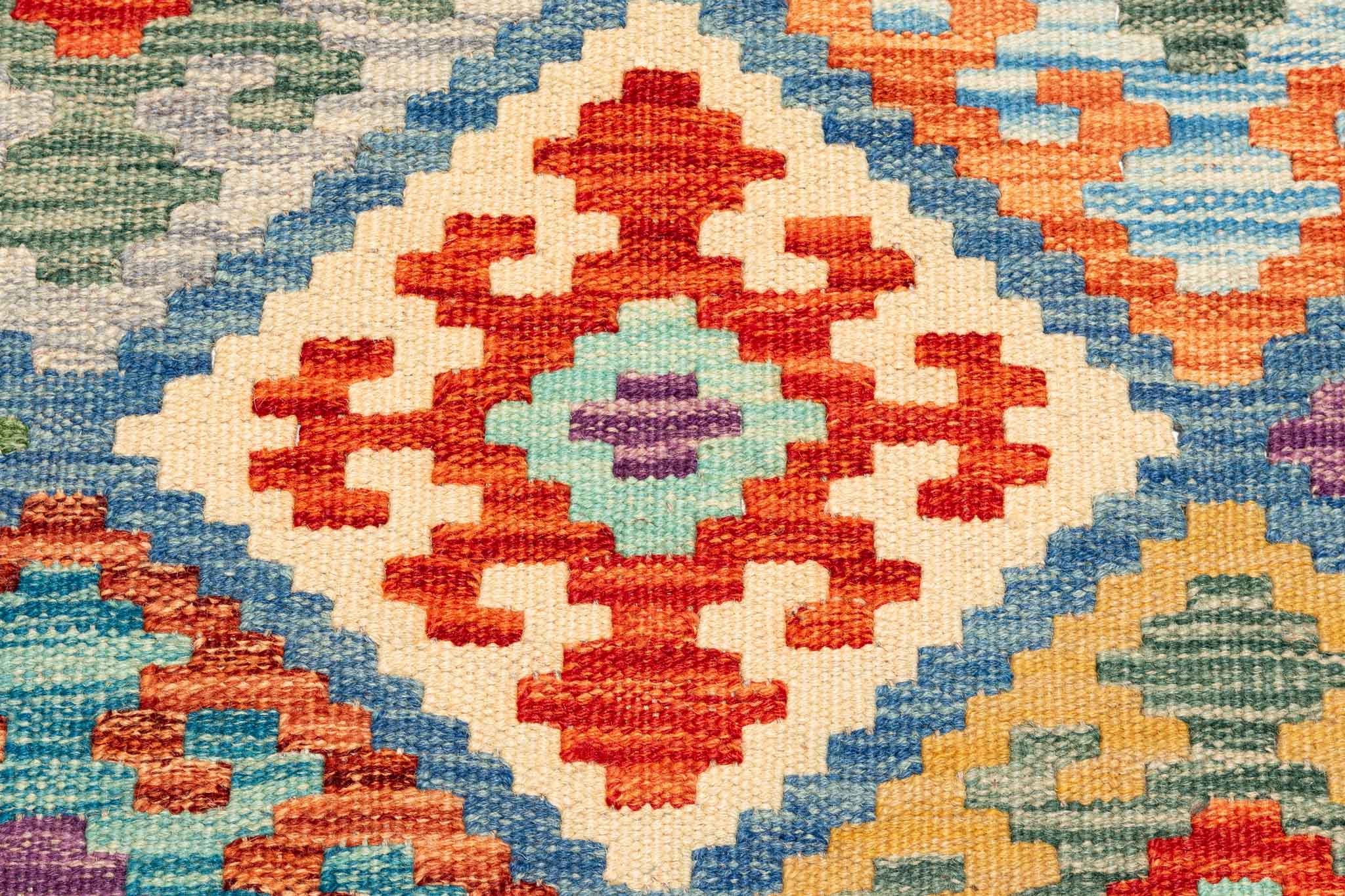 Afghanischer Kelim – 246 × 169 cm – handgewebt aus Schurwolle