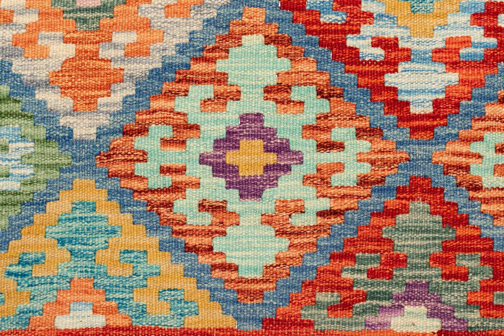 Afghanischer Kelim – 246 × 169 cm – handgewebt aus Schurwolle