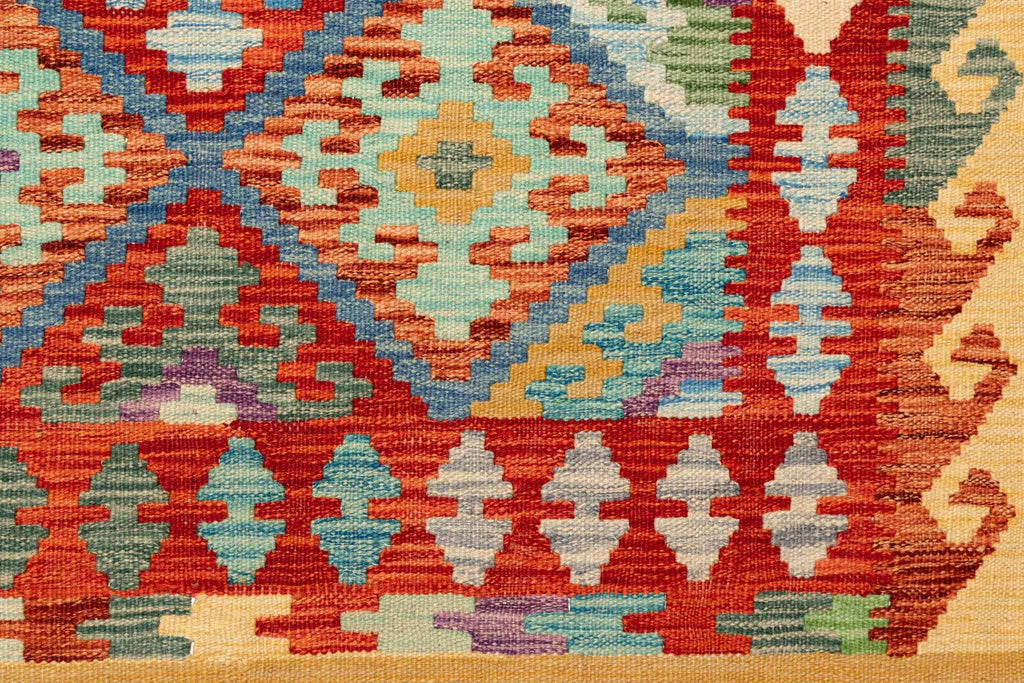 Afghanischer Kelim – 246 × 169 cm – handgewebt aus Schurwolle