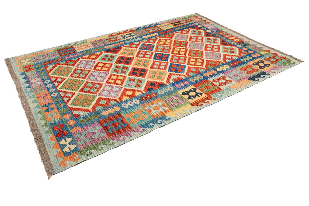 Afghanischer Kelim – 254 × 178 cm – handgewebt aus Schurwolle