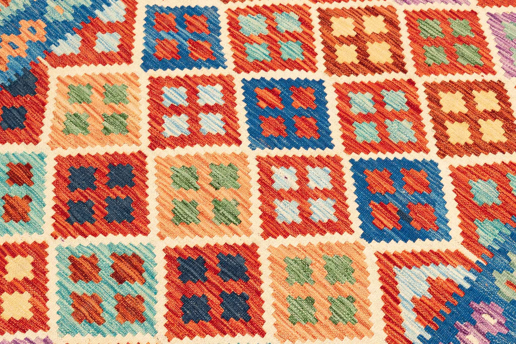 Afghanischer Kelim – 254 × 178 cm – handgewebt aus Schurwolle