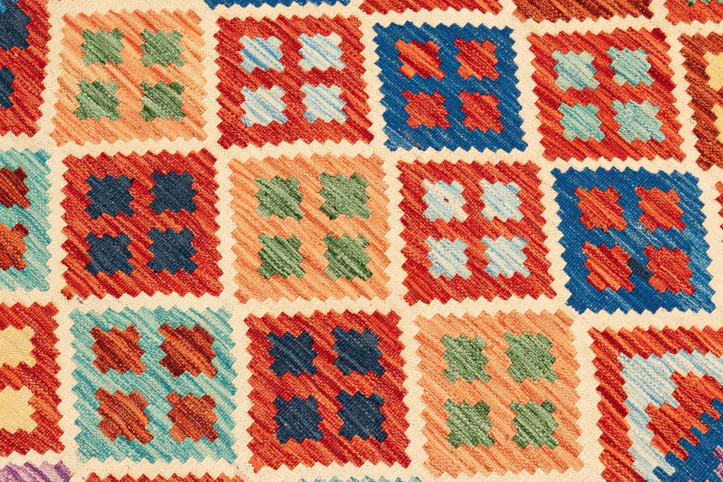 Afghanischer Kelim – 254 × 178 cm – handgewebt aus Schurwolle