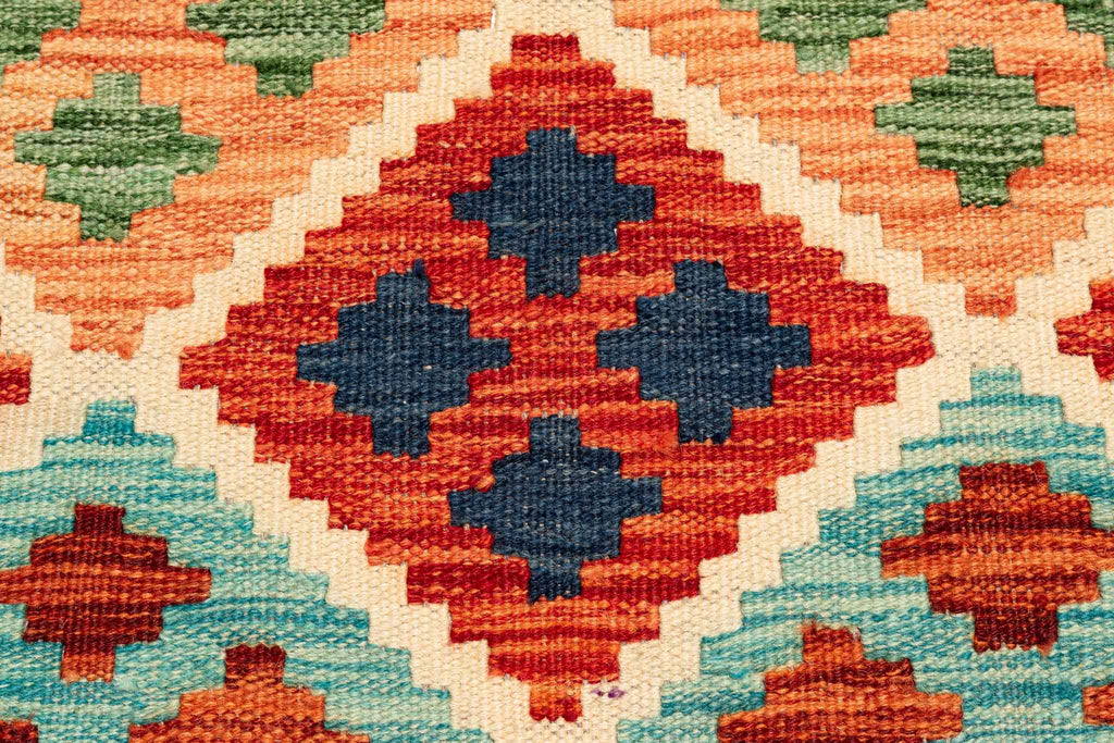 Afghanischer Kelim – 254 × 178 cm – handgewebt aus Schurwolle