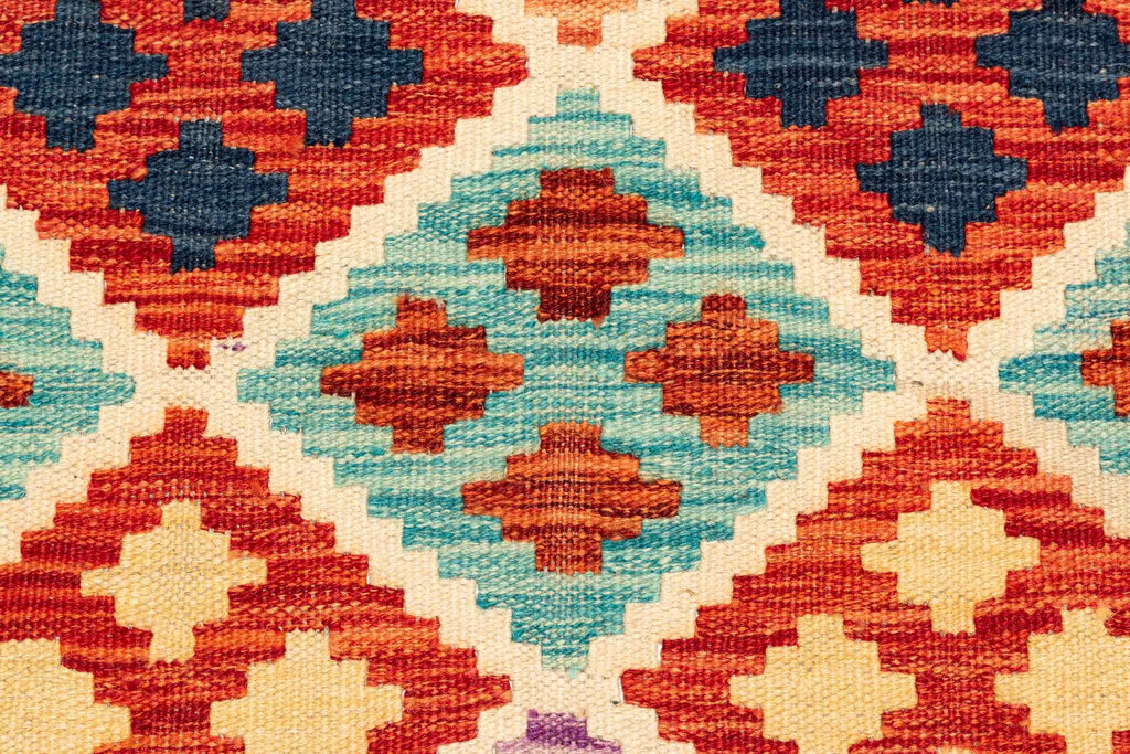 Afghanischer Kelim – 254 × 178 cm – handgewebt aus Schurwolle