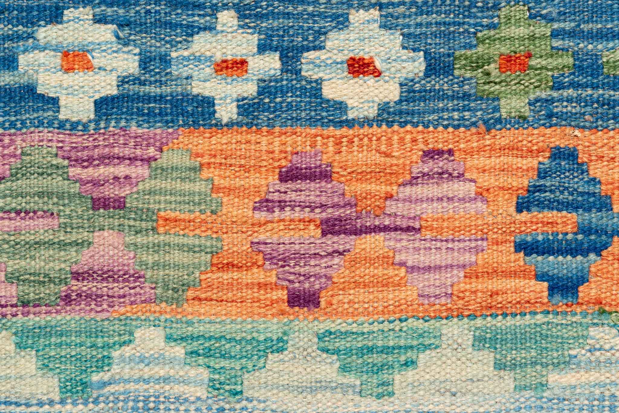 Afghanischer Kelim – 254 × 178 cm – handgewebt aus Schurwolle