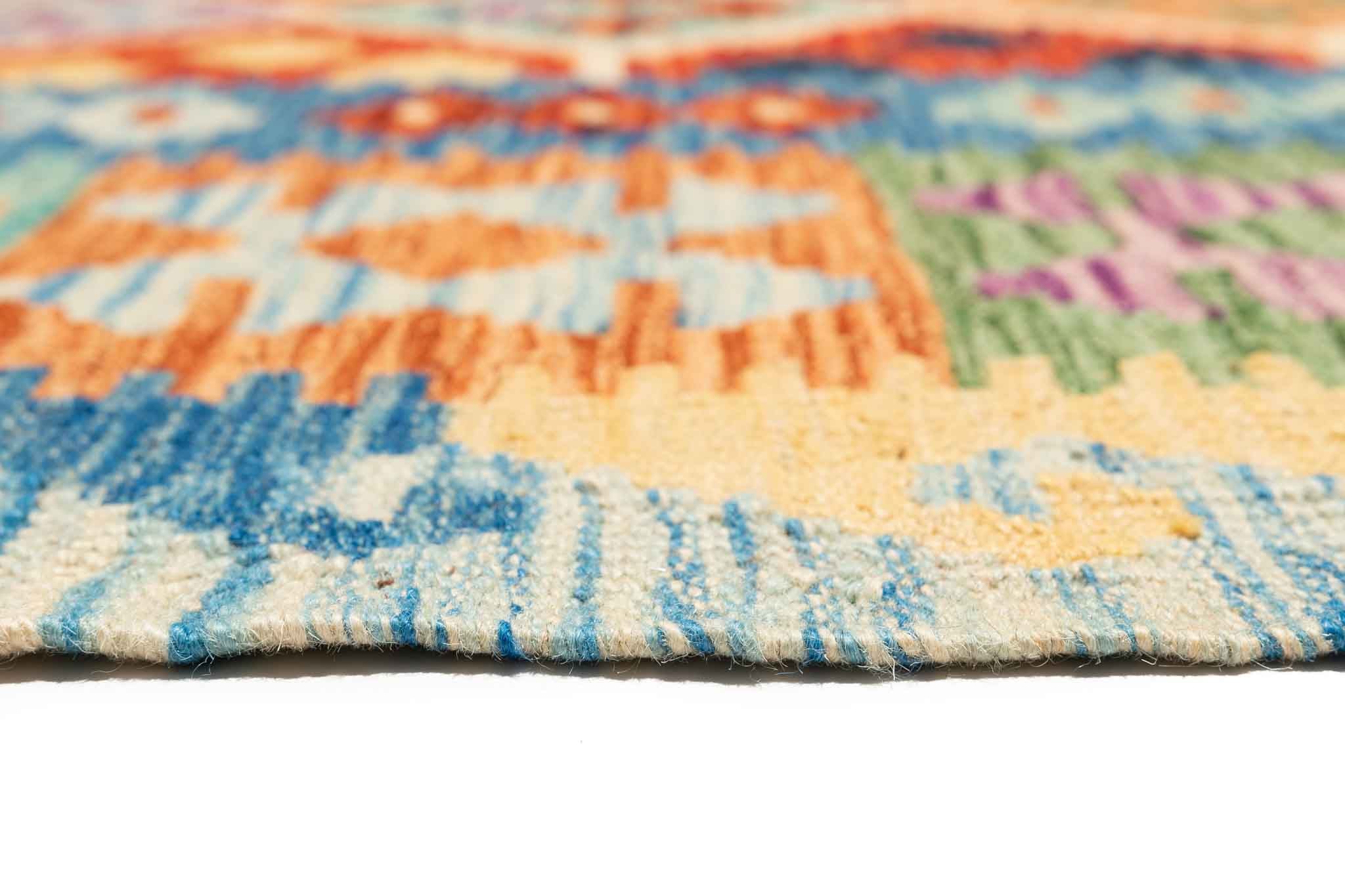 Afghanischer Kelim – 254 × 178 cm – handgewebt aus Schurwolle