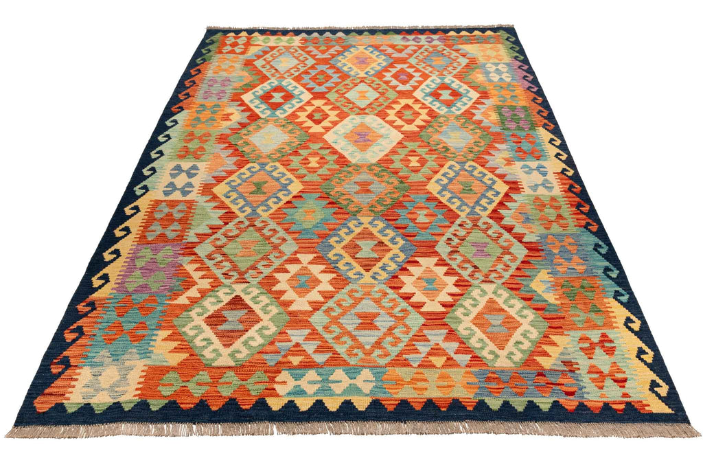 Afghanischer Kelim – 254 × 176 cm – handgewebt aus Schurwolle