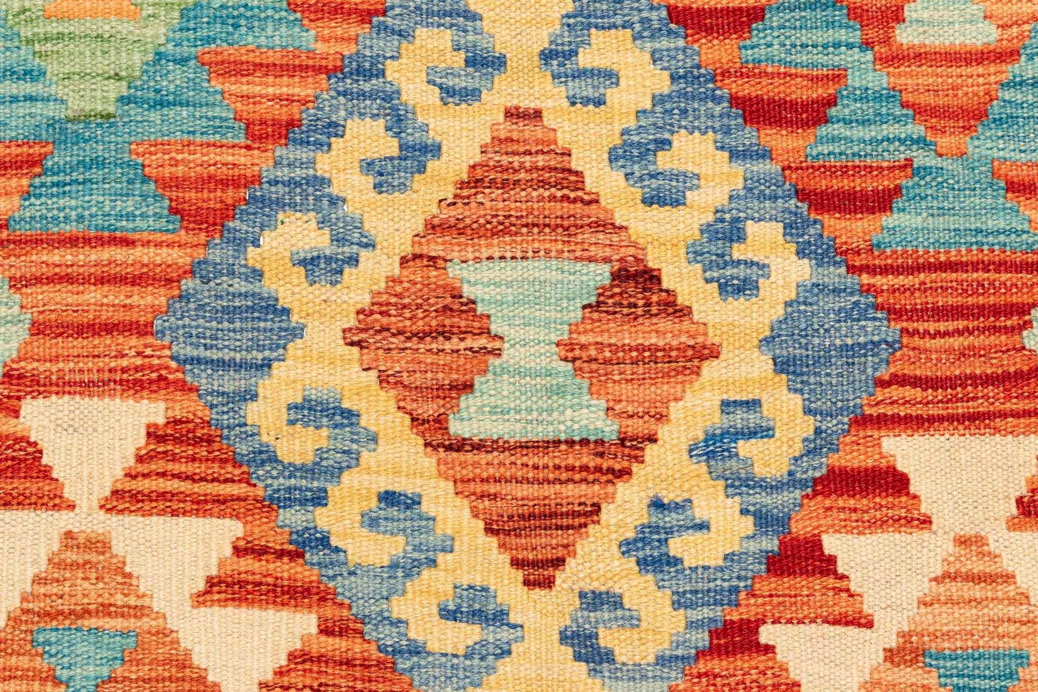 Afghanischer Kelim – 254 × 176 cm – handgewebt aus Schurwolle