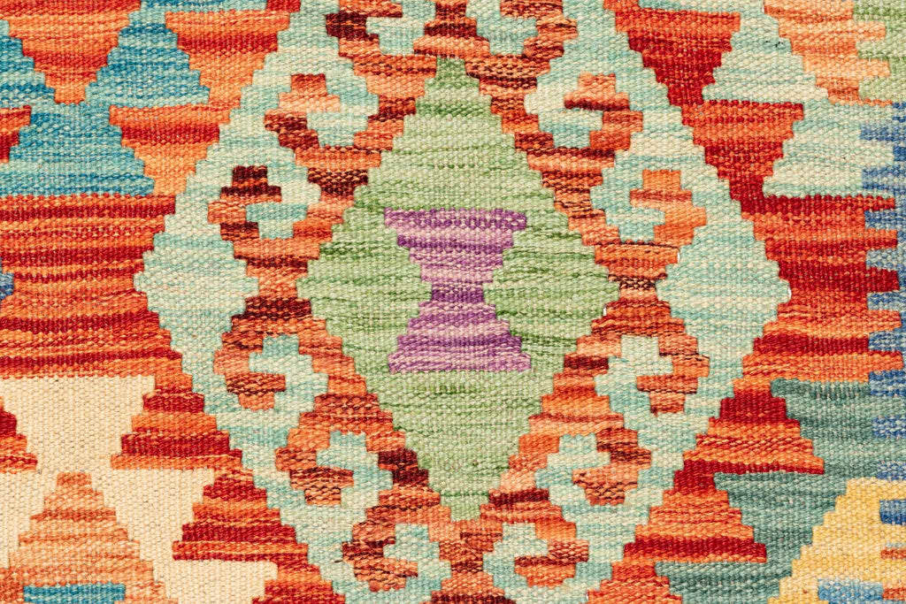 Afghanischer Kelim – 254 × 176 cm – handgewebt aus Schurwolle