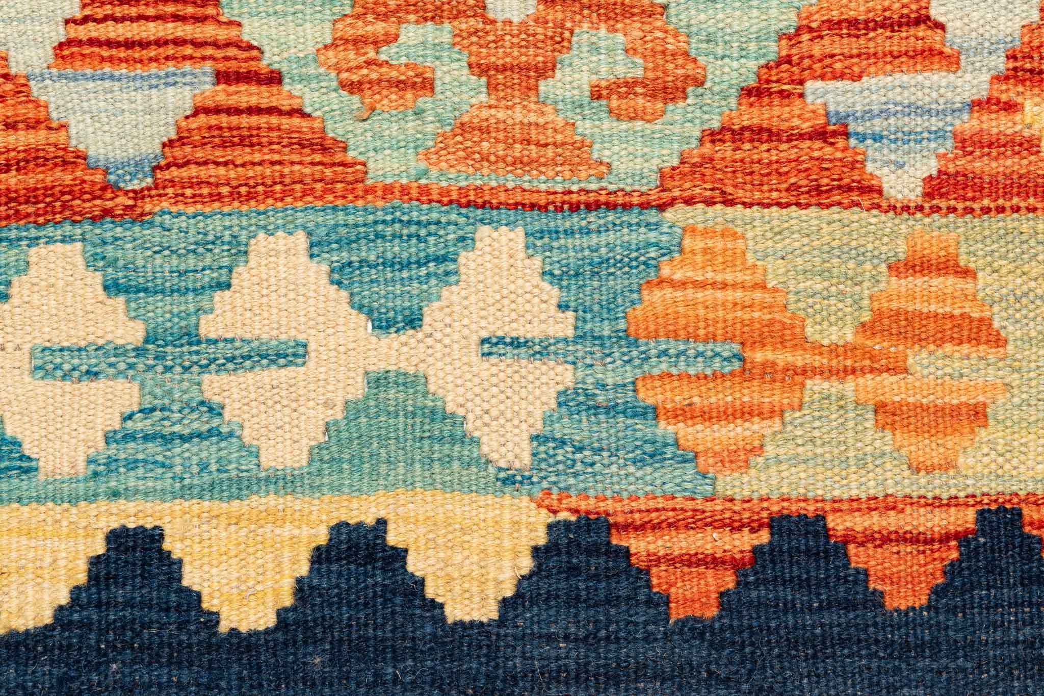 Afghanischer Kelim – 254 × 176 cm – handgewebt aus Schurwolle