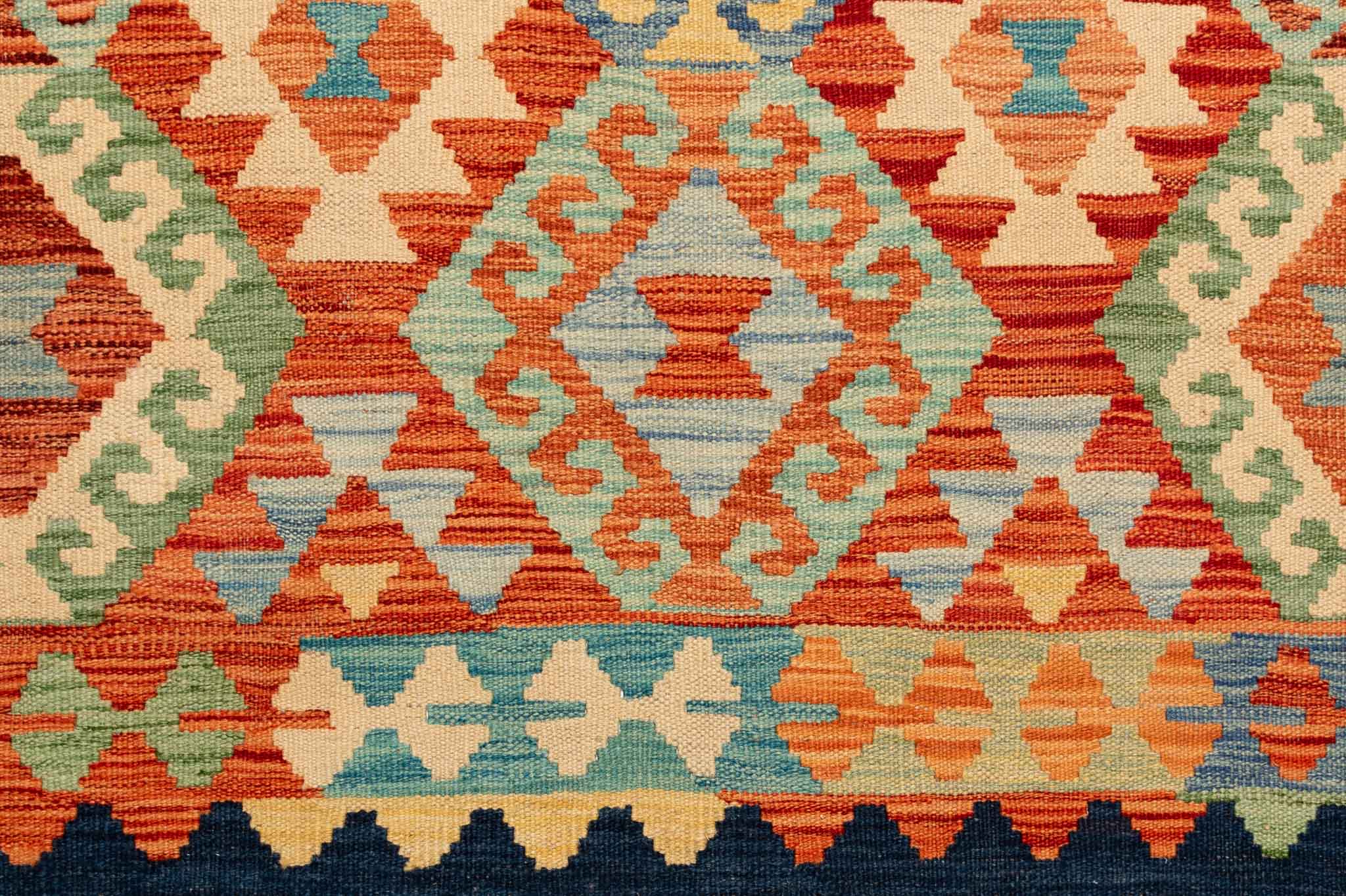 Afghanischer Kelim – 254 × 176 cm – handgewebt aus Schurwolle