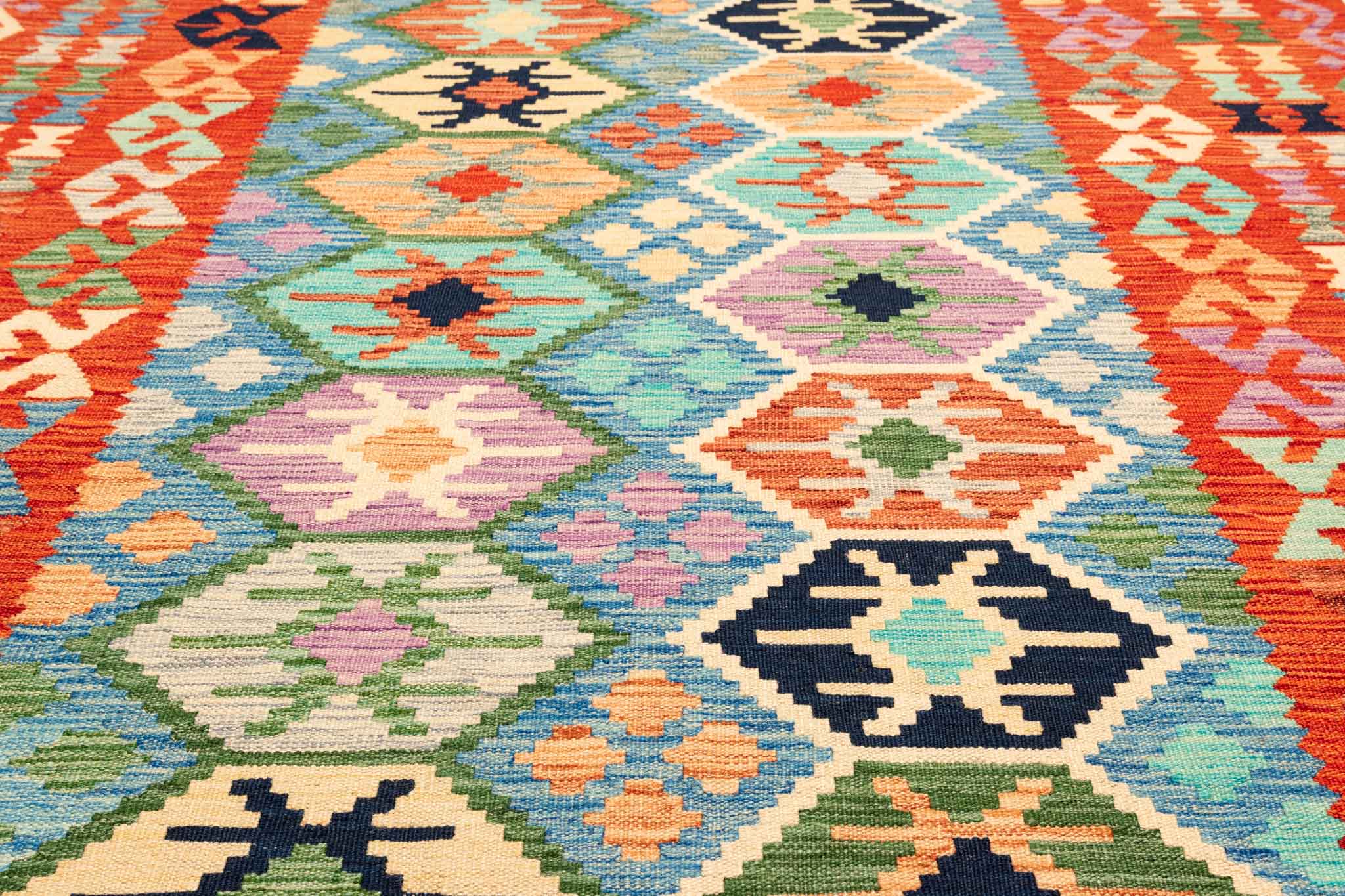 Afghanischer Kelim – 247 × 166 cm – handgewebt aus Schurwolle