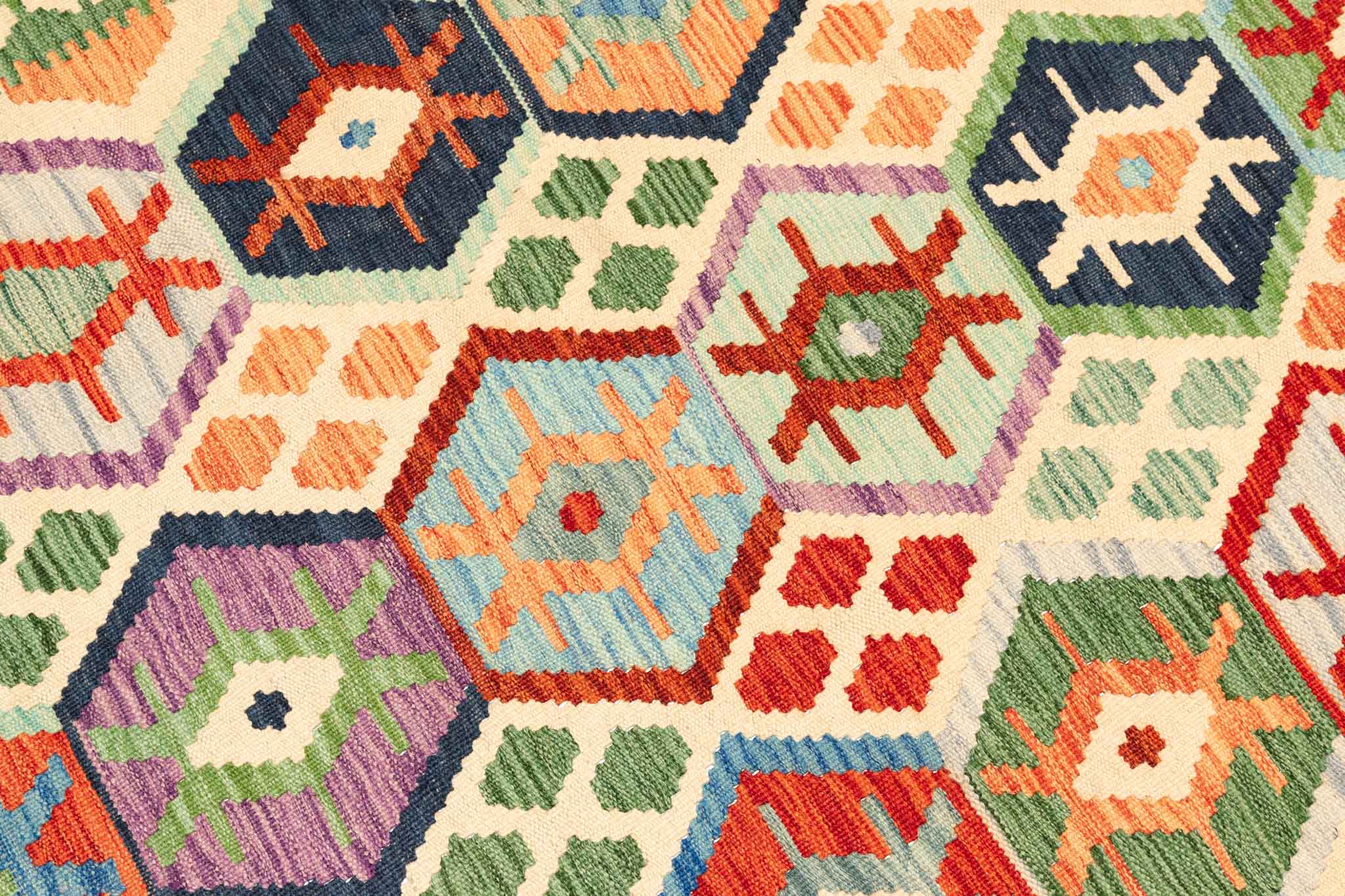 Afghanischer Kelim – 248 × 173 cm – handgewebt aus Schurwolle