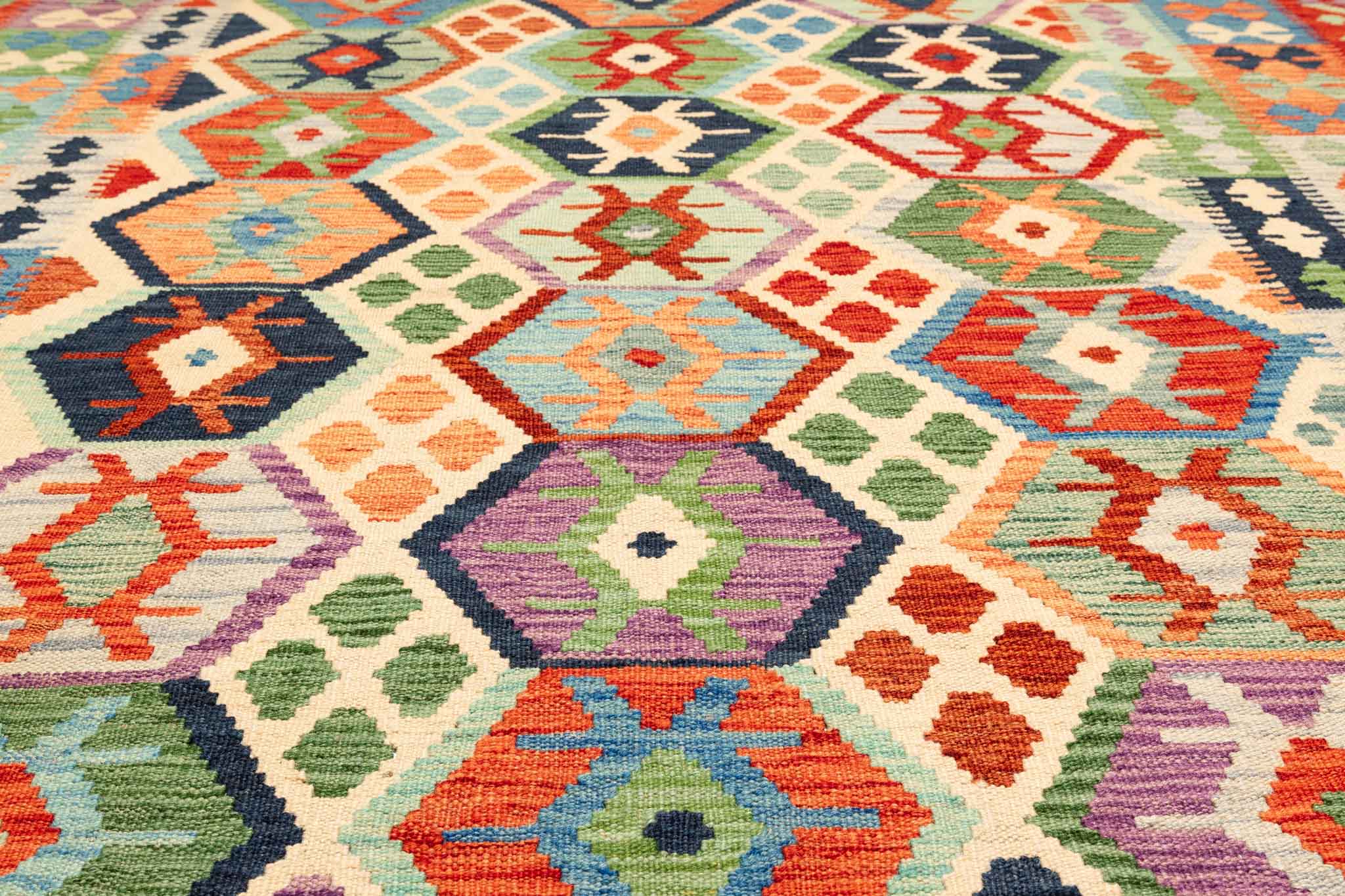 Afghanischer Kelim – 248 × 173 cm – handgewebt aus Schurwolle