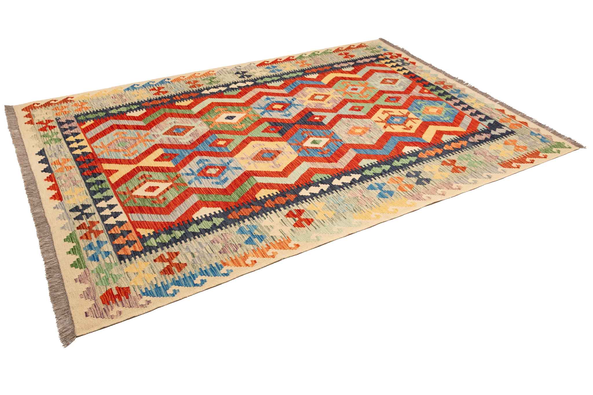 Afghanischer Kelim – 249 × 170 cm – handgewebt aus Schurwolle