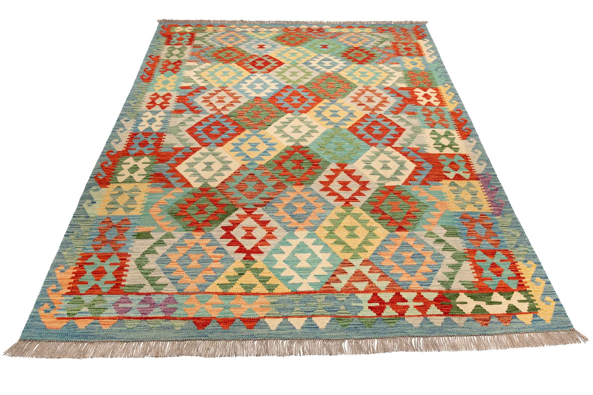 Afghanischer Kelim – 242 × 170 cm – handgewebt aus Schurwolle