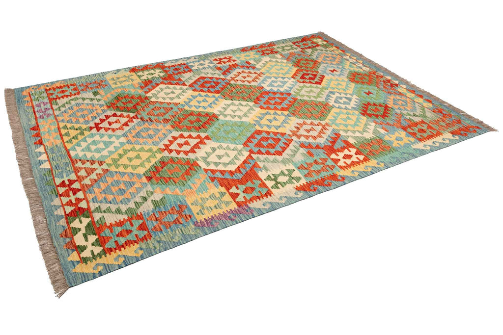 Afghanischer Kelim – 242 × 170 cm – handgewebt aus Schurwolle