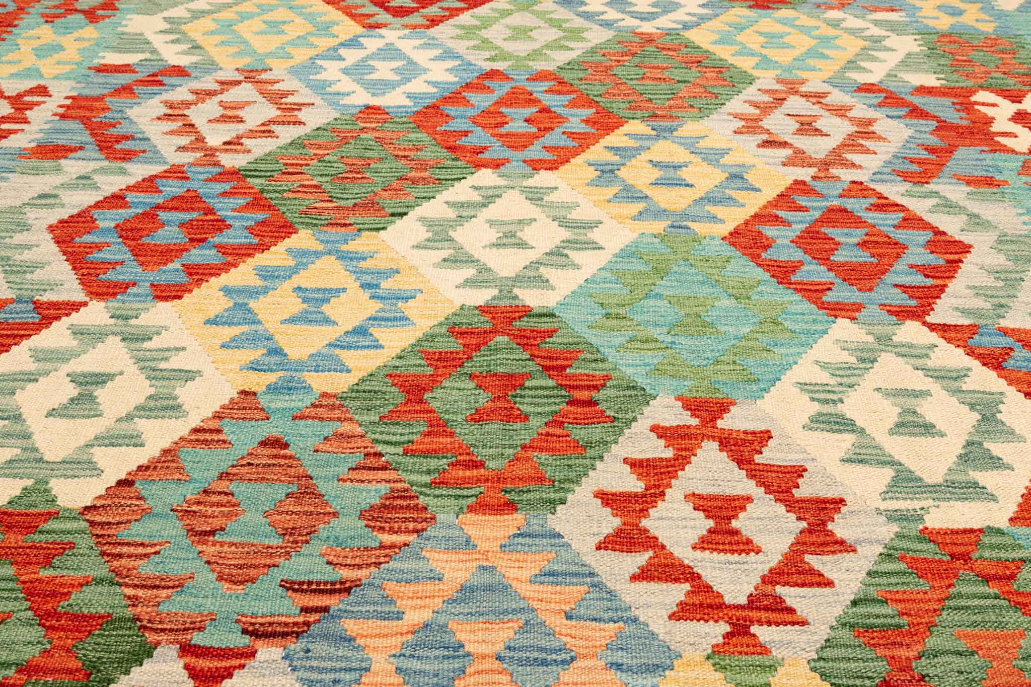 Afghanischer Kelim – 242 × 170 cm – handgewebt aus Schurwolle