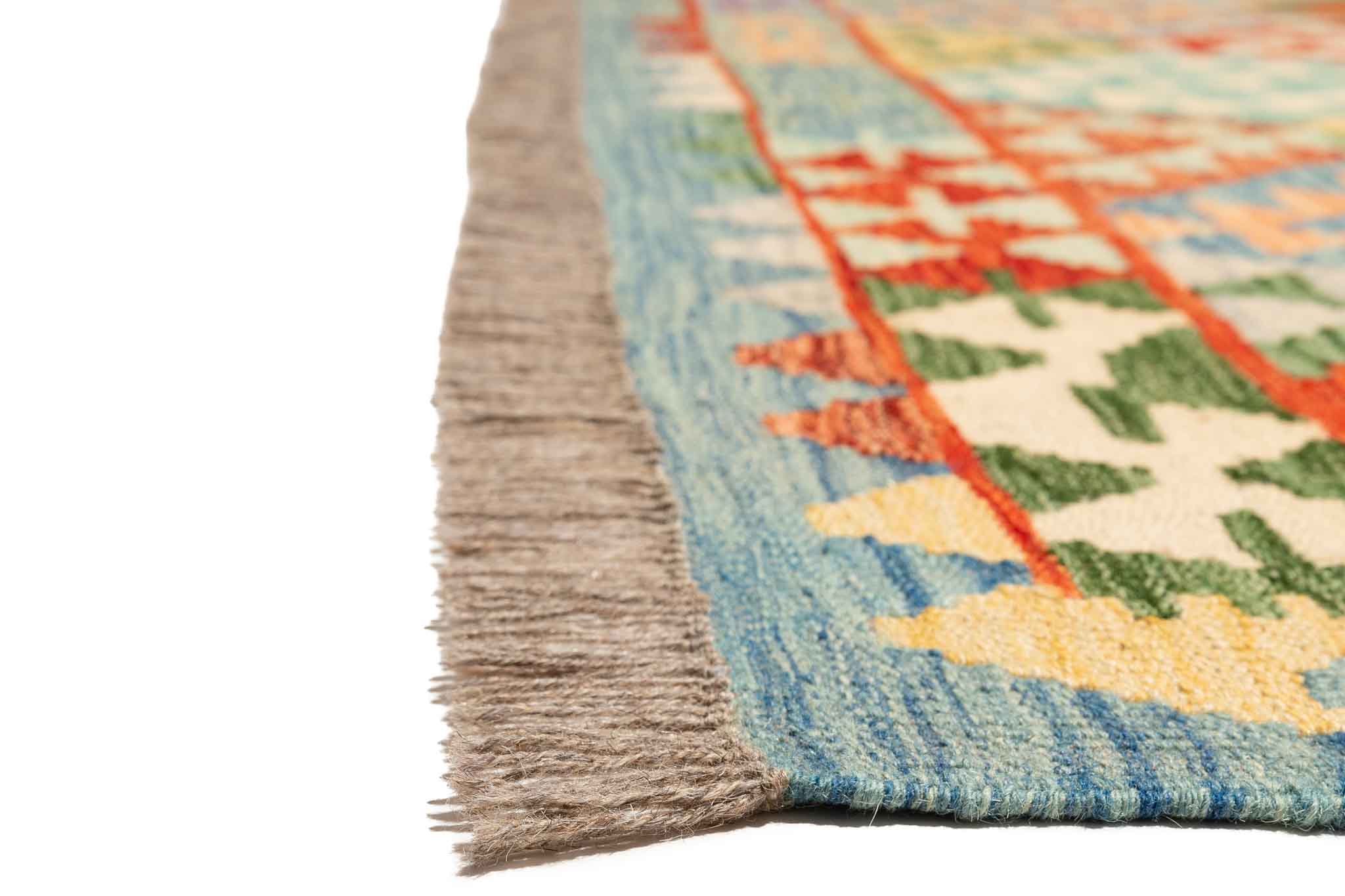 Afghanischer Kelim – 242 × 170 cm – handgewebt aus Schurwolle