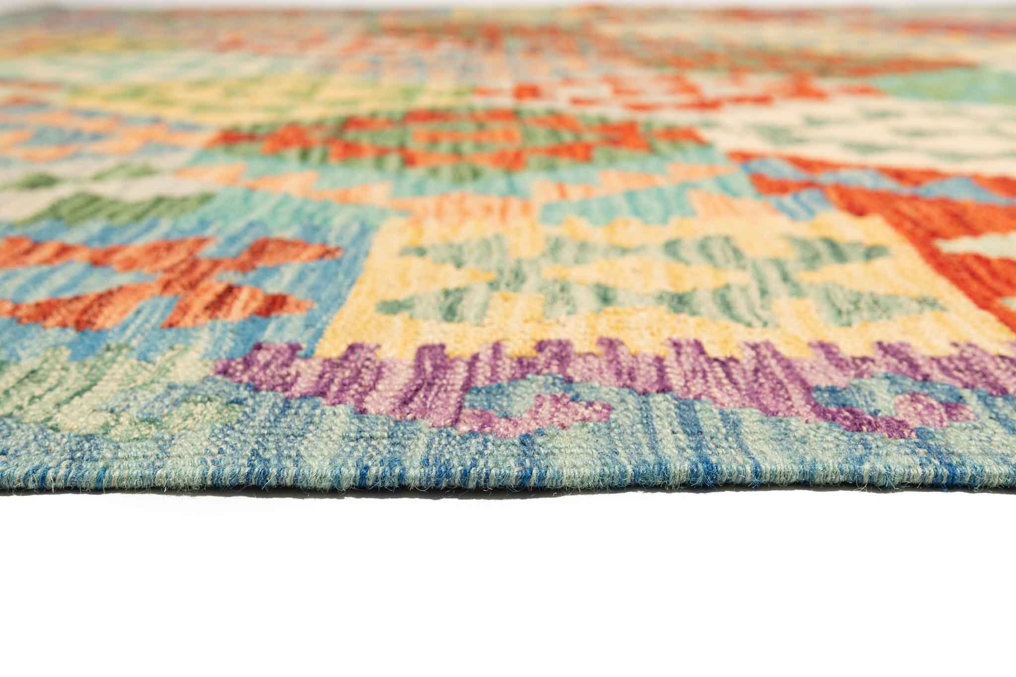 Afghanischer Kelim – 242 × 170 cm – handgewebt aus Schurwolle