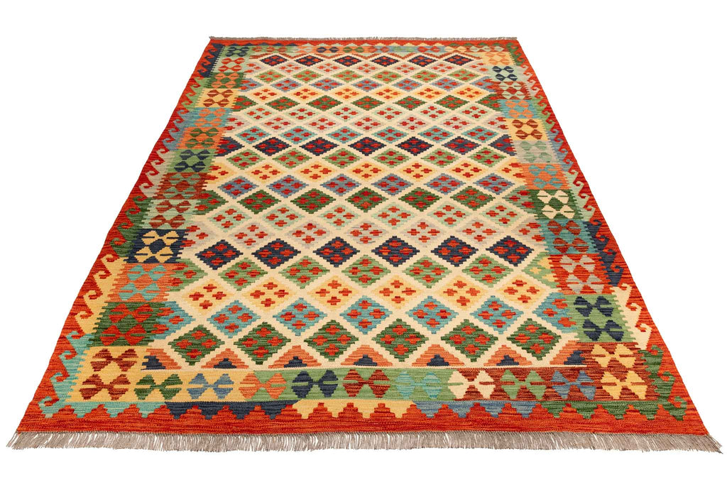 Afghanischer Kelim – 248 × 177 cm – handgewebt aus Schurwolle