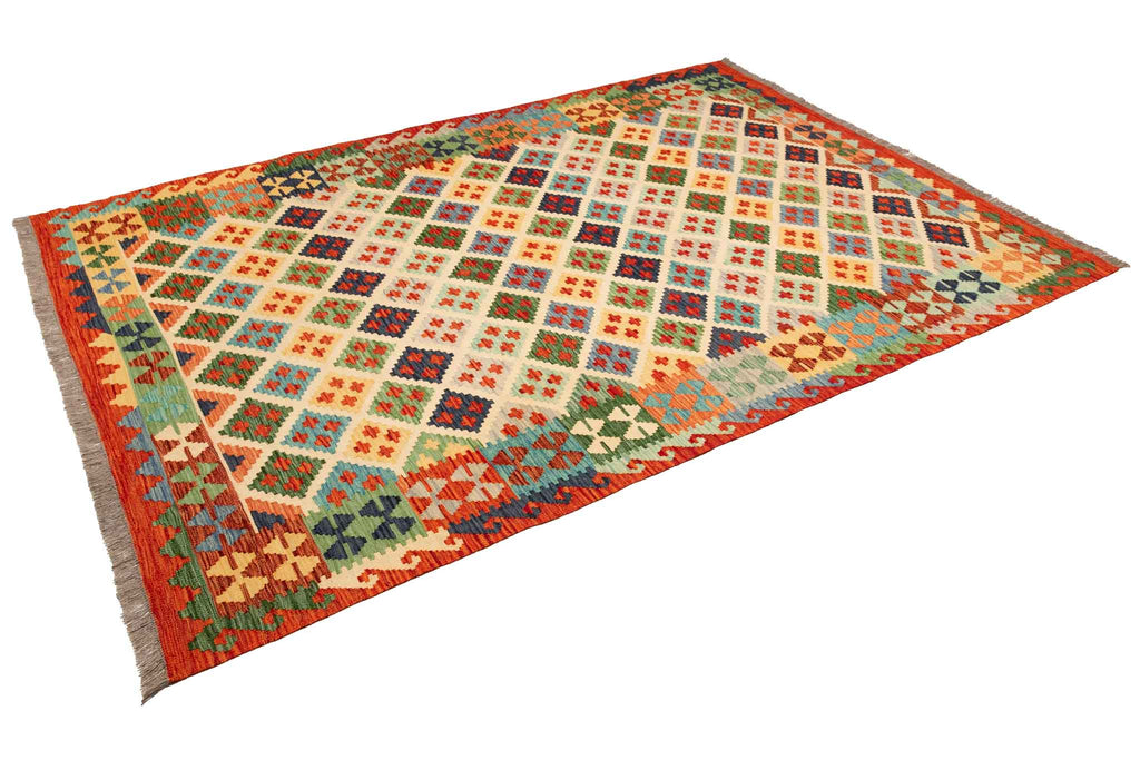 Afghanischer Kelim – 248 × 177 cm – handgewebt aus Schurwolle