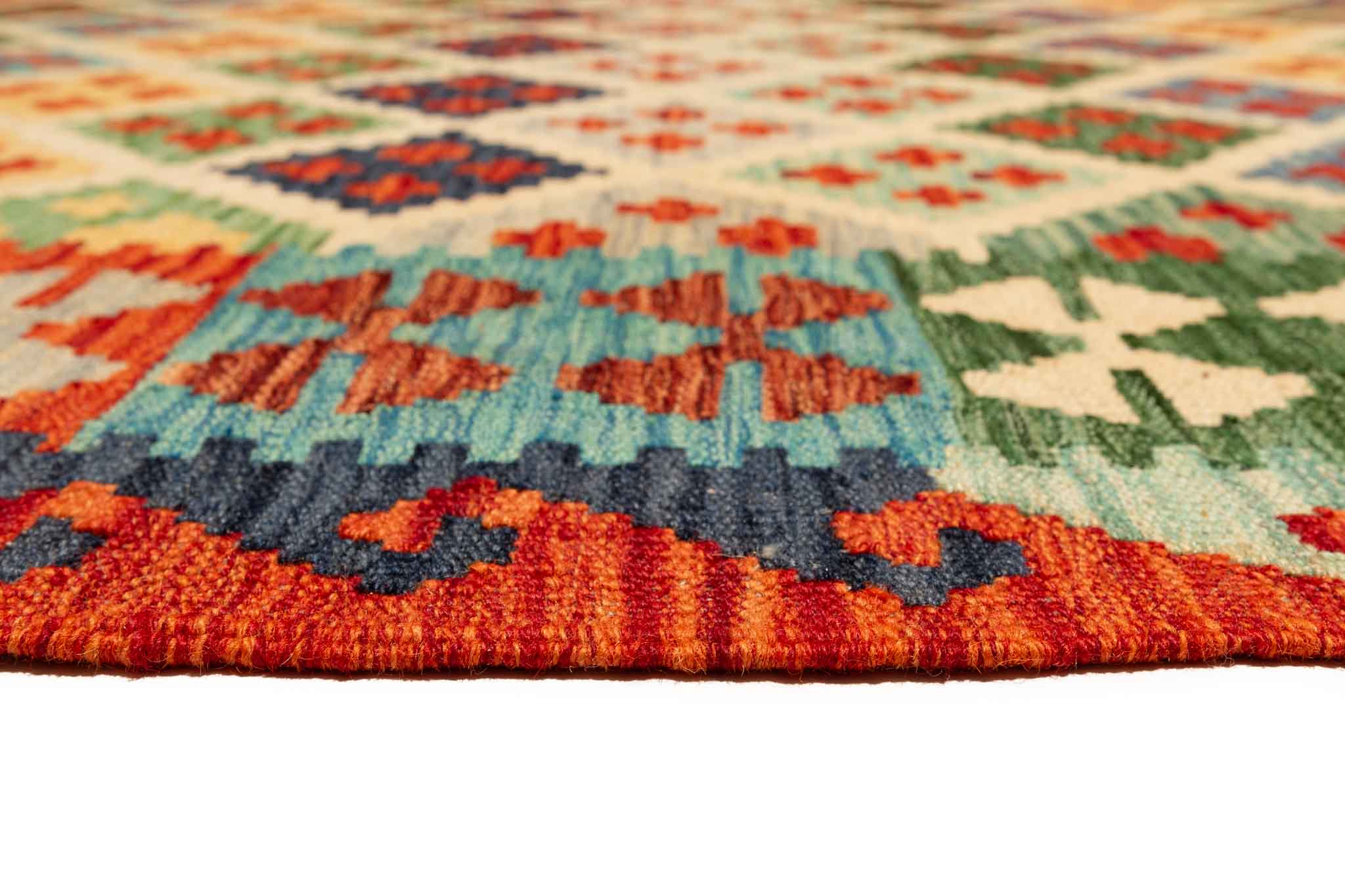 Afghanischer Kelim – 248 × 177 cm – handgewebt aus Schurwolle