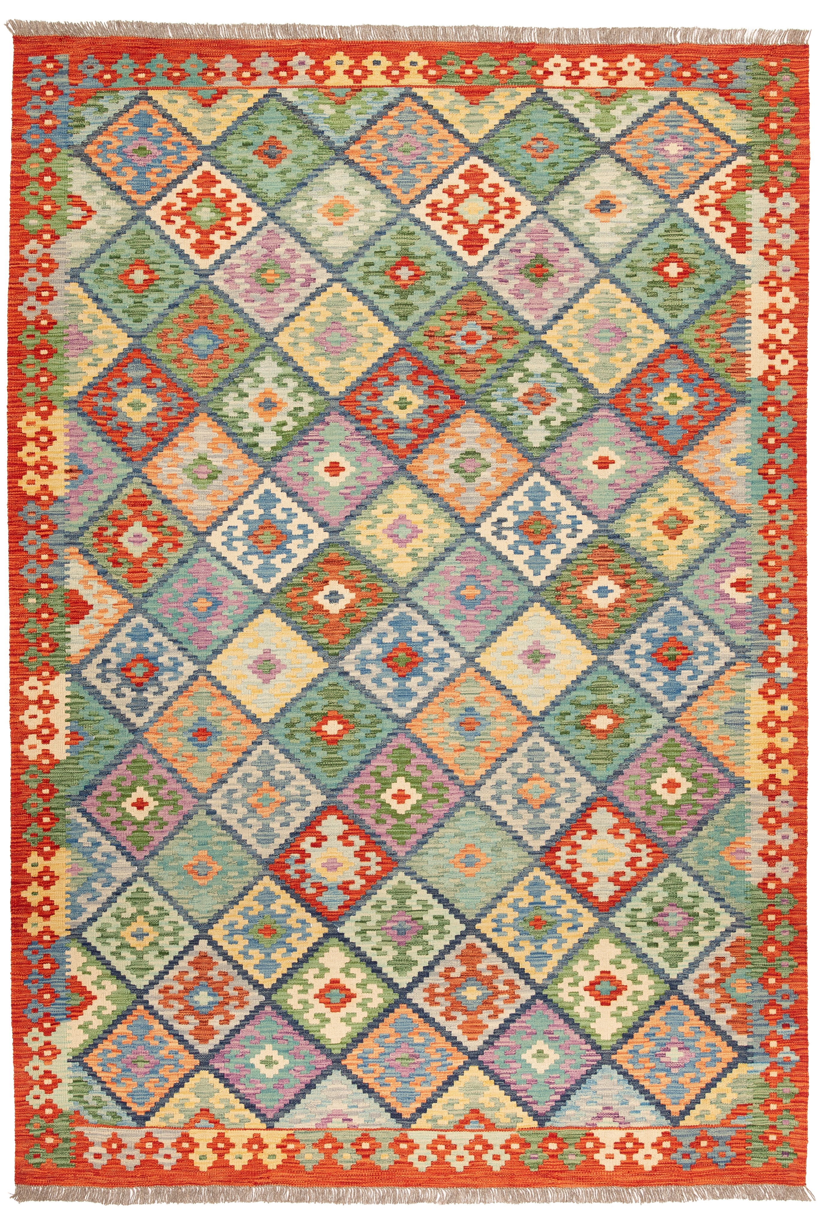 Afghanischer Kelim – 252 × 174 cm – handgewebt aus Schurwolle