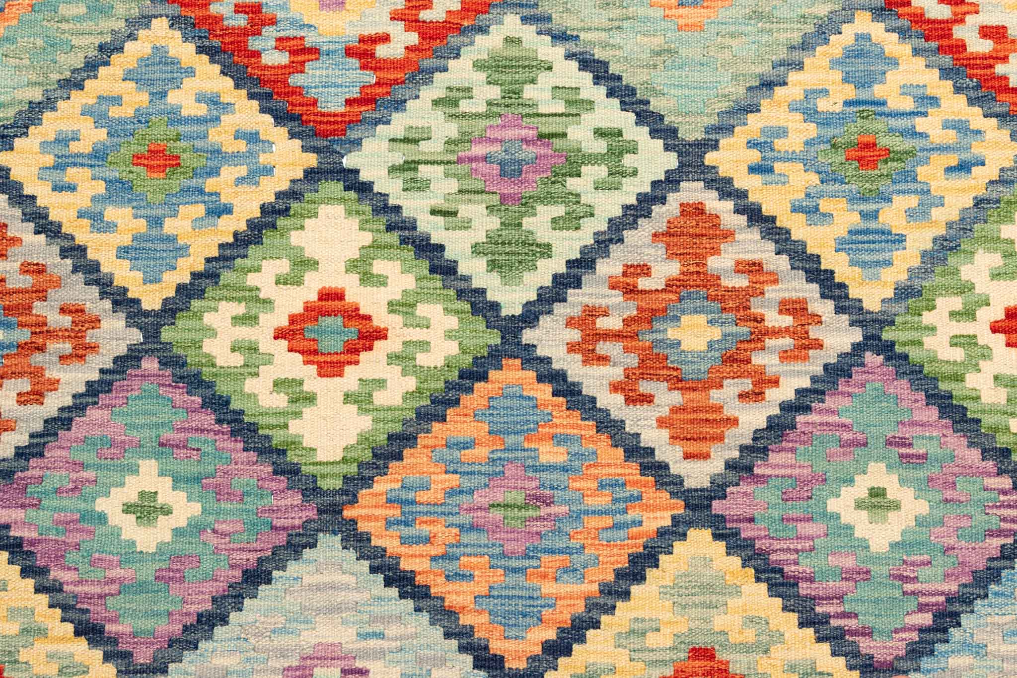 Afghanischer Kelim – 252 × 174 cm – handgewebt aus Schurwolle