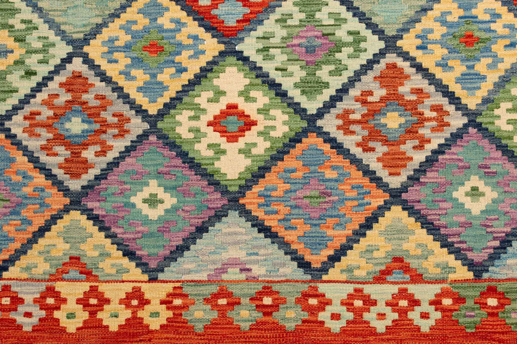 Afghanischer Kelim – 252 × 174 cm – handgewebt aus Schurwolle
