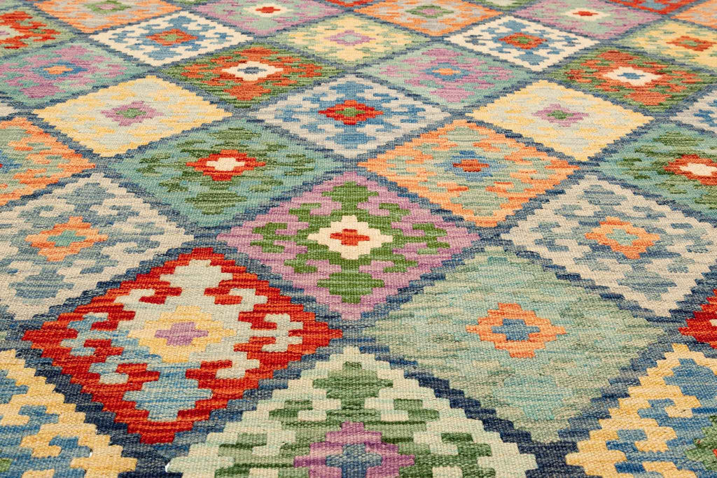 Afghanischer Kelim – 252 × 174 cm – handgewebt aus Schurwolle