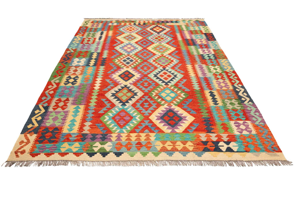 Afghanischer Kelim – 300 × 207 cm – handgewebt aus Schurwolle