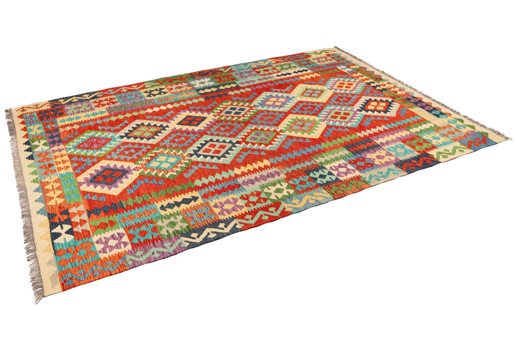 Afghanischer Kelim – 300 × 207 cm – handgewebt aus Schurwolle