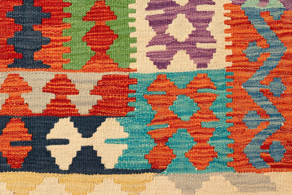 Afghanischer Kelim – 300 × 207 cm – handgewebt aus Schurwolle