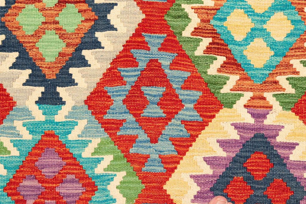 Afghanischer Kelim – 300 × 207 cm – handgewebt aus Schurwolle