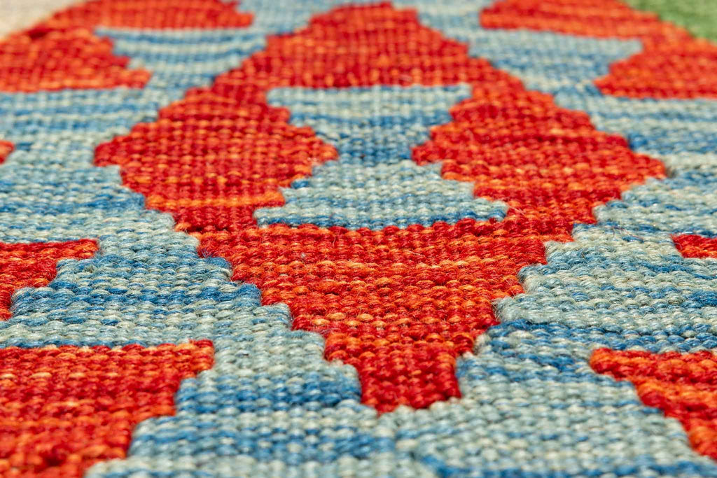 Afghanischer Kelim – 300 × 207 cm – handgewebt aus Schurwolle