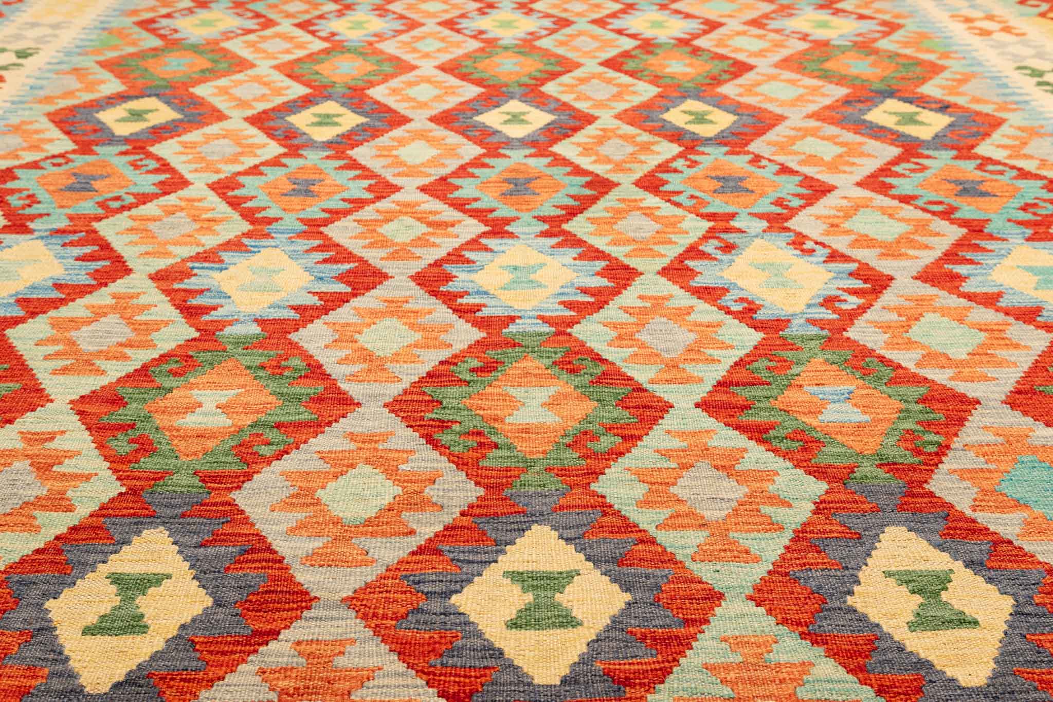 Afghanischer Kelim – 298 × 201 cm – handgewebt aus Schurwolle