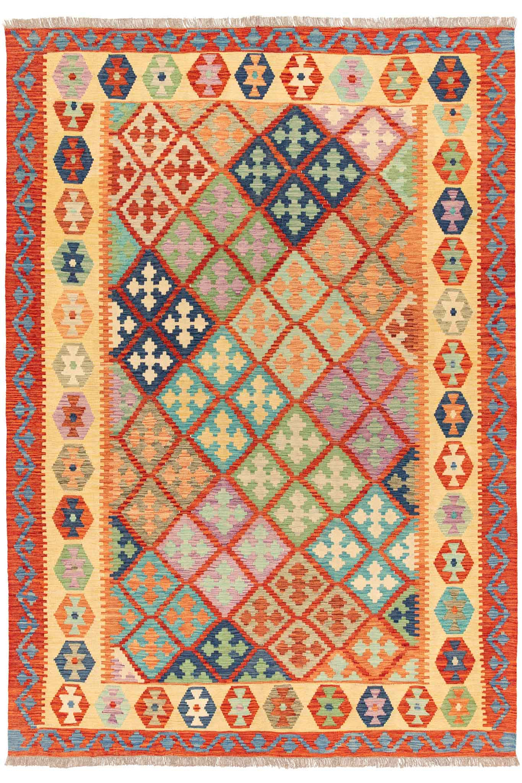 Afghanischer Kelim – 292 × 203 cm – handgewebt aus Schurwolle