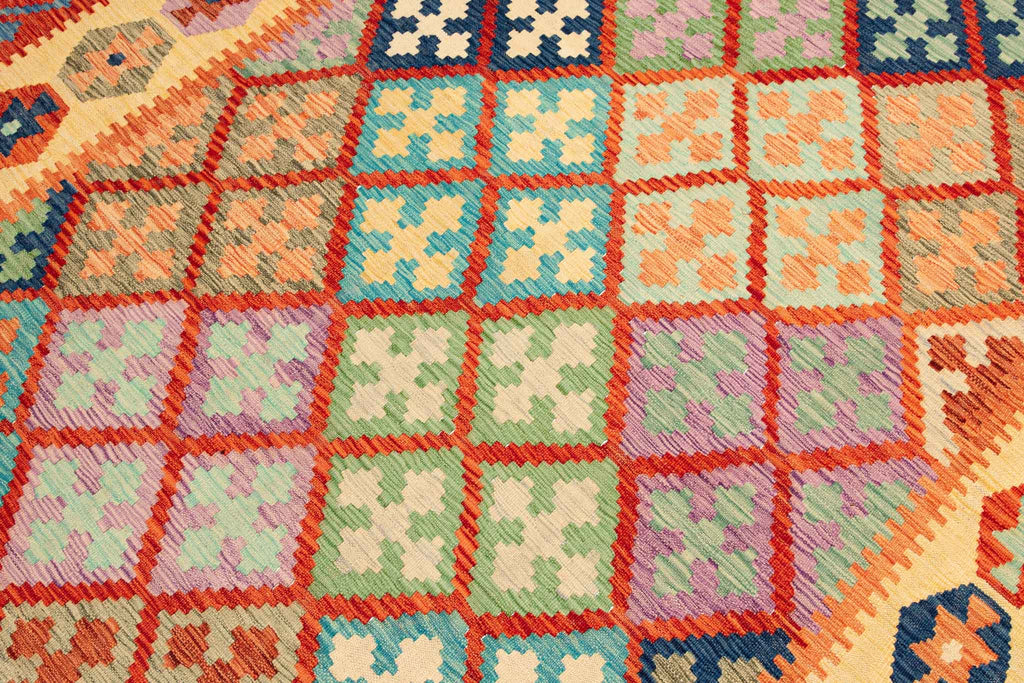 Afghanischer Kelim – 292 × 203 cm – handgewebt aus Schurwolle