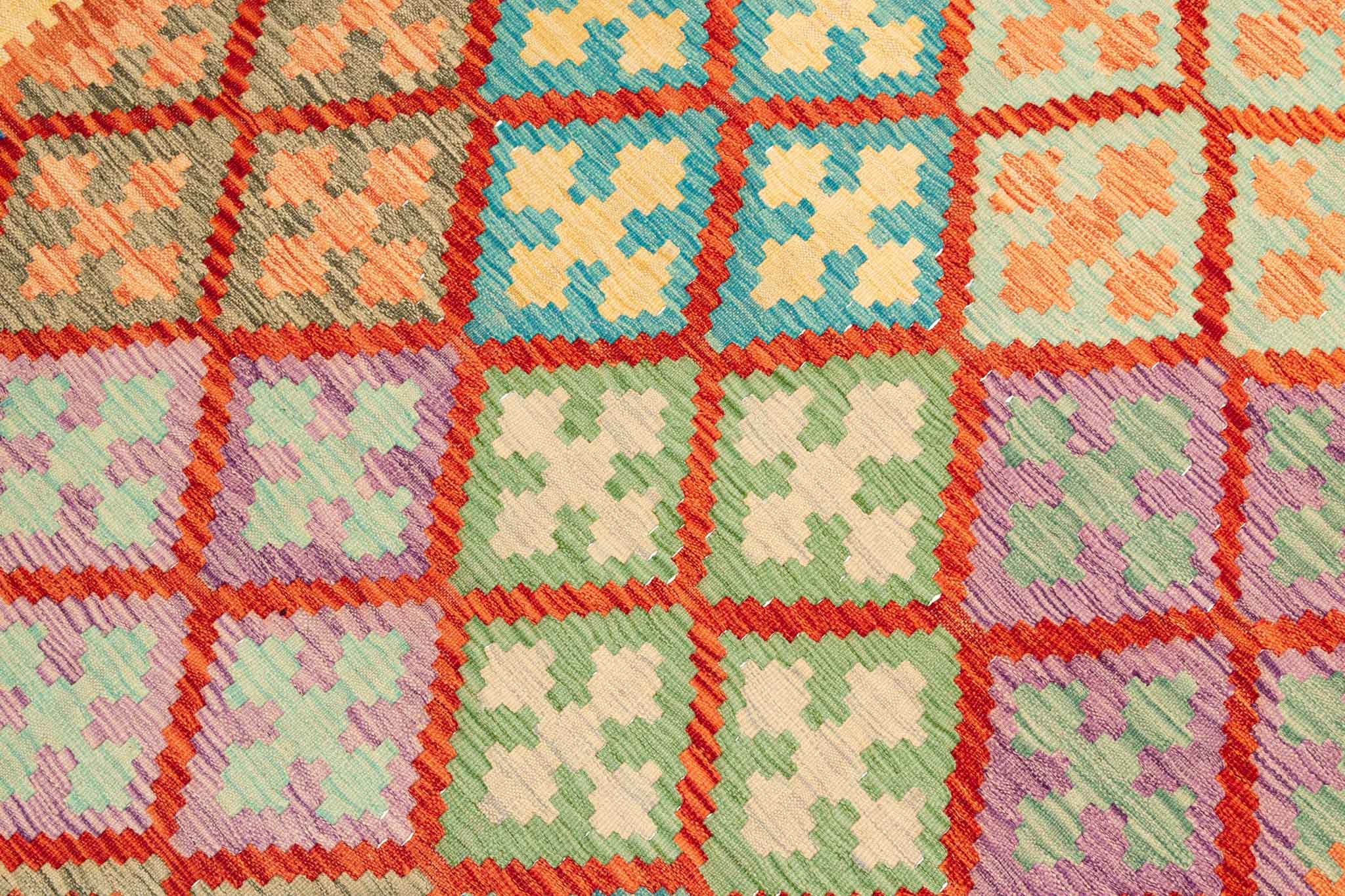 Afghanischer Kelim – 292 × 203 cm – handgewebt aus Schurwolle