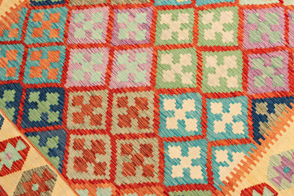 Afghanischer Kelim – 292 × 203 cm – handgewebt aus Schurwolle