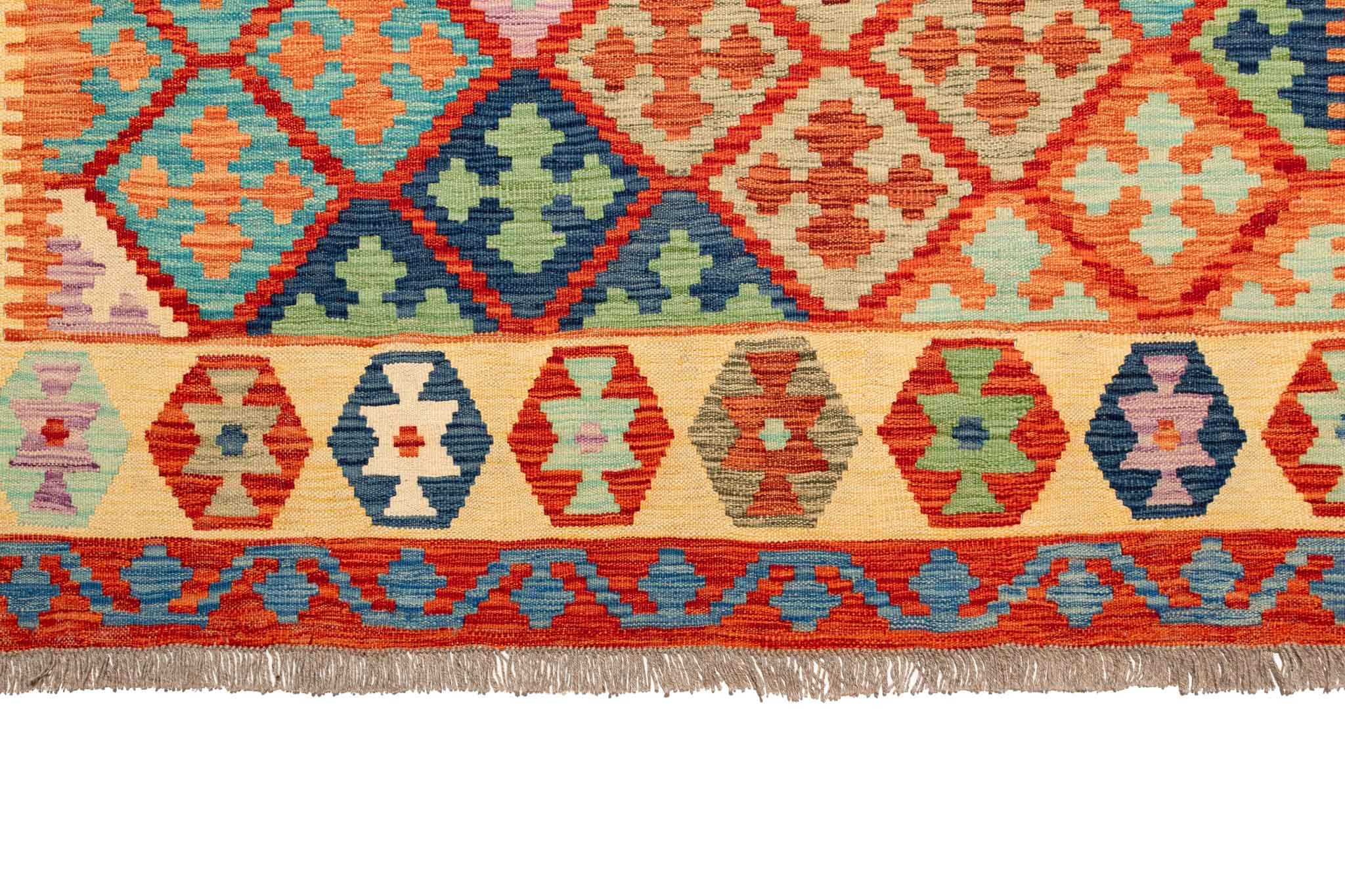 Afghanischer Kelim – 292 × 203 cm – handgewebt aus Schurwolle