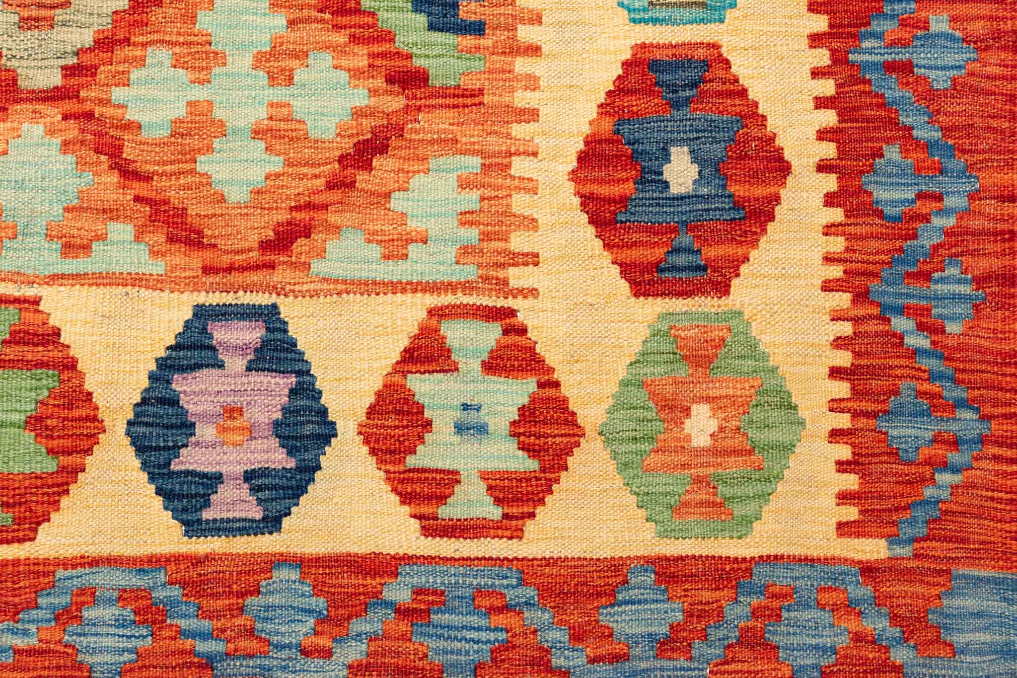 Afghanischer Kelim – 292 × 203 cm – handgewebt aus Schurwolle