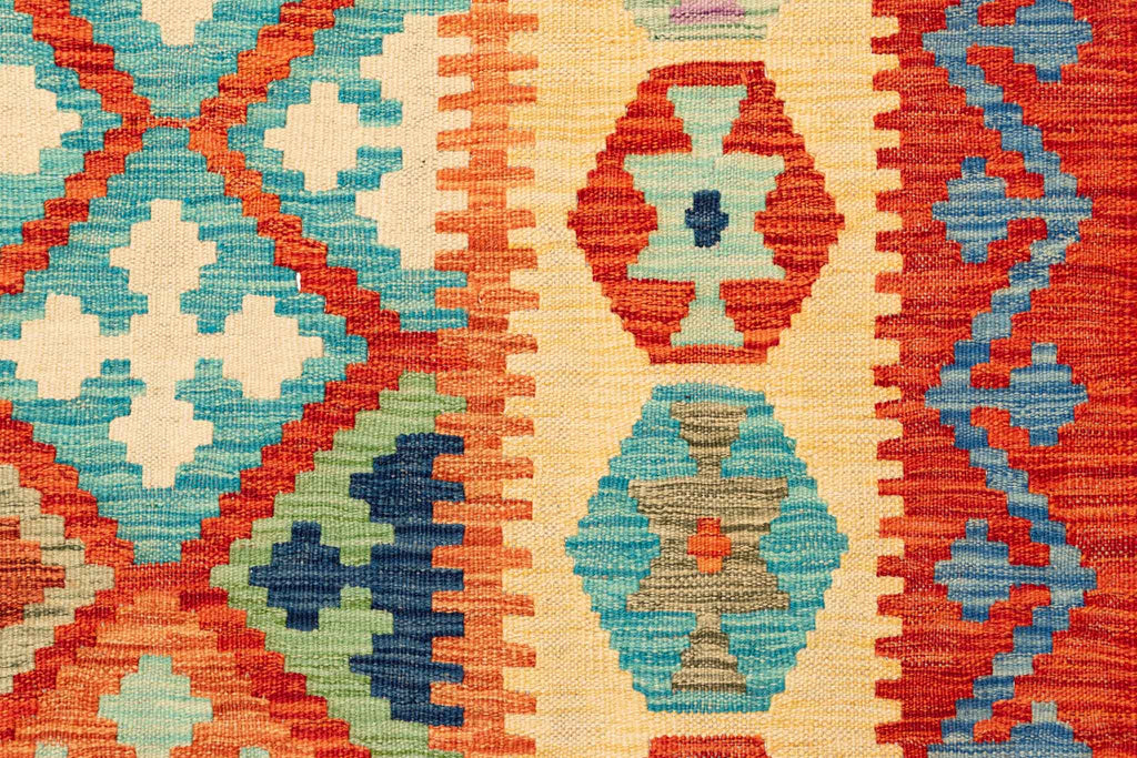 Afghanischer Kelim – 292 × 203 cm – handgewebt aus Schurwolle